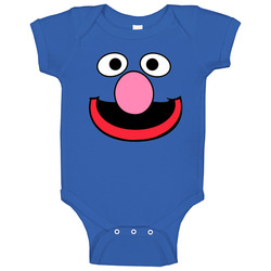 Grover Sesame Street Halloween Face Baby One Piece Grover Sesame Street Halloween Face Baby One Piece