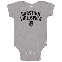 Barstool Philosopher Funny Bar Pub Tavern Beer Drinking Unisex Baby One Piece Barstool Philosopher Funny Bar Pub Tavern Beer Drinking Unisex Baby One Piece