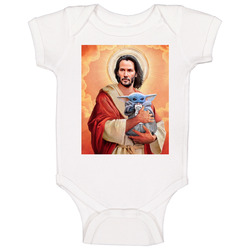 Keanu Reeves Jesus Baby Yoda Whiteclaw Mashup Poster Moist Buddha Fan Jigsaw Puzzle Baby One Piece Keanu Reeves Jesus Baby Yoda Whiteclaw Mashup Poster Moist Buddha Fan Jigsaw Puzzle Baby One Piece
