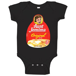 Aunt Jemima White Woman's Face Original Syrup Mashup Baby One Piece Aunt Jemima White Woman's Face Original Syrup Mashup Baby One Piece