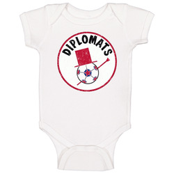 Washington Diplomats North American Soccer League Nasl Retro Team Logo Baby One Piece Washington Diplomats North American Soccer League Nasl Retro Team Logo Baby One Piece