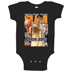 Slam Magazine Issue 159 Lebron James Popular Basketball Magazine Grunge Look Baby One Piece