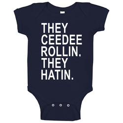 Ceedee Lamb They Ceedee Rollin They Hatin Dallas Football Fan Baby One Piece Ceedee Lamb They Ceedee Rollin They Hatin Dallas Football Fan Baby One Piece