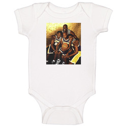 Van Exel Kobe Shaq Los Angeles La Basketball Veterans Old School Photo Baby One Piece