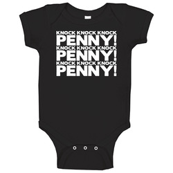 Knock Knock Penny Big Bang Theory Tv Baby One Piece Knock Knock Penny Big Bang Theory Tv Baby One Piece