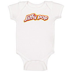 Jiffy Pop Favorite Popcorn Snack Food Lovers Baby One Piece Jiffy Pop Favorite Popcorn Snack Food Lovers Baby One Piece