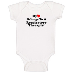 My Heart Belongs To A Respiratory Therapist Funny Baby One Piece My Heart Belongs To A Respiratory Therapist Funny Baby One Piece