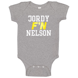 Jordy F'n Nelson Green Bay Football Funny Player Baby One Piece Jordy F'n Nelson Green Bay Football Funny Player Baby One Piece