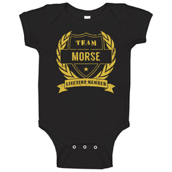 Team Morse Lifetime Member Last Name Surname Baby One Piece Team Morse Lifetime Member Last Name Surname Baby One Piece