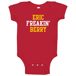 Eric Freakin' Berry Kansas City Football Player Cool Fan Baby One Piece Eric Freakin' Berry Kansas City Football Player Cool Fan Baby One Piece