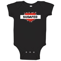 Sudafed Best Over The Counter Medication Logo Baby One Piece Sudafed Best Over The Counter Medication Logo Baby One Piece