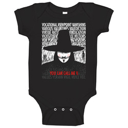 V For Vendetta Action Baby One Piece V For Vendetta Action Baby One Piece
