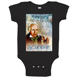 Scrooge Christmas Movie Poster Alastair Sim Baby One Piece Scrooge Christmas Movie Poster Alastair Sim Baby One Piece