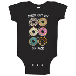 Check Out My Donut Six Pack Funny Food Baby One Piece Check Out My Donut Six Pack Funny Food Baby One Piece