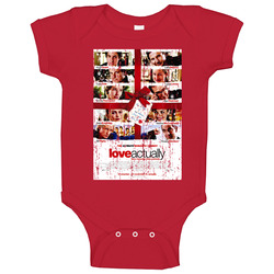 Love Actually Movie Poster Christmas Baby One Piece Love Actually Movie Poster Christmas Baby One Piece