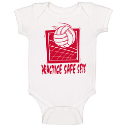 Practice Safe Sets Funny Volleyball Baby One Piece Practice Safe Sets Funny Volleyball Baby One Piece