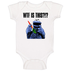 Cookie Monster Wtf Funny Baby One Piece Cookie Monster Wtf Funny Baby One Piece