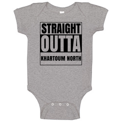 Straight Outta Khartoum North Sudan City Grunge Parody Baseball Raglan Baby One Piece Straight Outta Khartoum North Sudan City Grunge Parody Baseball Raglan Baby One Piece