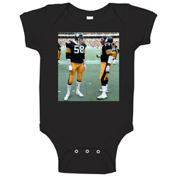 Jack Lambert Joe Greene Pittsburgh Steelers Football Fan Baby One Piece Jack Lambert Joe Greene Pittsburgh Steelers Football Fan Baby One Piece