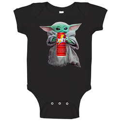 Baby Yoda The Child Mandalorian Jolt Cola Soda Pop Drink Baby One Piece Baby Yoda The Child Mandalorian Jolt Cola Soda Pop Drink Baby One Piece