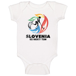 Slovenia Ice Hockey Team 2014 Olympic Sochi Vintage Distressed Baby One Piece Slovenia Ice Hockey Team 2014 Olympic Sochi Vintage Distressed Baby One Piece