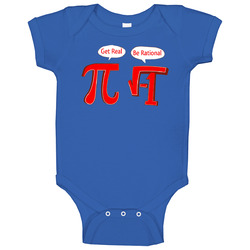 Get Real Be Rational Funny Math Joke Baby One Piece Get Real Be Rational Funny Math Joke Baby One Piece