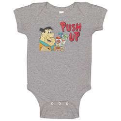 Flinstones Pushup Ice Cream Retro Baby One Piece Flinstones Pushup Ice Cream Retro Baby One Piece