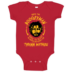 Boogeyman Checks For Tyrann Mathieu Kansas City Football Baby One Piece Boogeyman Checks For Tyrann Mathieu Kansas City Football Baby One Piece