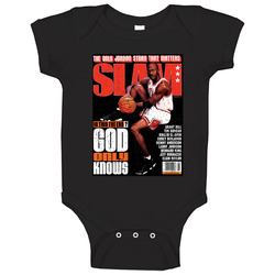 Slam Magazine Issue 27 Michael Jordan Popular Basketball Magazine Grunge Look Baby One Piece