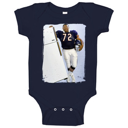 William The Refrigerator Perry Chicago Football Legend Worn Look Baby One Piece William The Refrigerator Perry Chicago Football Legend Worn Look Baby One Piece