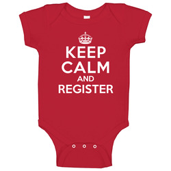 Keep Calm And Register Registrar Baby One Piece Keep Calm And Register Registrar Baby One Piece