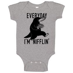 Everyday I'm Nifflin' Funny Harry Potter Niffler Baby One Piece Everyday I'm Nifflin' Funny Harry Potter Niffler Baby One Piece