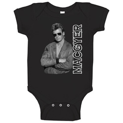 Macgyver Richard Dean Anderson Retro 90s Tv Show Fan Baby One Piece Macgyver Richard Dean Anderson Retro 90s Tv Show Fan Baby One Piece