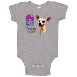 Yo Quiero Taco Bell Chihuahua Most Memorable Ad Slogan Tie Dye T Baby One Piece Yo Quiero Taco Bell Chihuahua Most Memorable Ad Slogan Tie Dye T Baby One Piece
