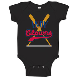 Indy Clowns Negro American League Baseball Logo Baby One Piece Indy Clowns Negro American League Baseball Logo Baby One Piece