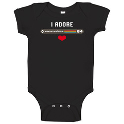 I Adore Commodore 64 Computer Baby One Piece I Adore Commodore 64 Computer Baby One Piece