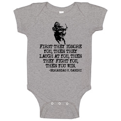 Gandhi Famous Quote Baby One Piece Gandhi Famous Quote Baby One Piece