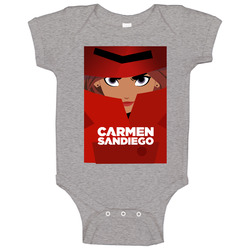 Carmen Sandiego Netflix Original Series Fan Raglan Baby One Piece Carmen Sandiego Netflix Original Series Fan Raglan Baby One Piece