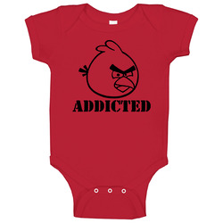 Addicted To Angry Birds Video Game Baby One Piece Addicted To Angry Birds Video Game Baby One Piece