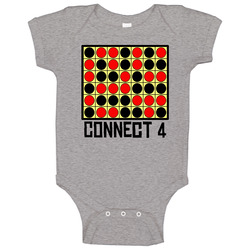 Connect 4 Classic Game Baby One Piece Connect 4 Classic Game Baby One Piece