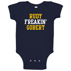 Rudy Gobert Freakin Favorite Utah Basketball Player Fan Baby One Piece Rudy Gobert Freakin Favorite Utah Basketball Player Fan Baby One Piece