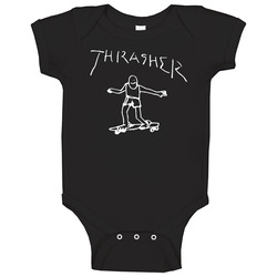 Thrasher Drawn Pope Outer Banks Cool Baby One Piece Thrasher Drawn Pope Outer Banks Cool Baby One Piece