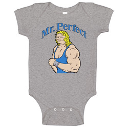 Mr Perfect Retro Wrestling Legend Baby One Piece Mr Perfect Retro Wrestling Legend Baby One Piece