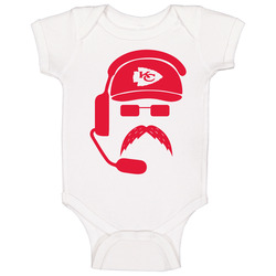 Andy Reid Kansas City Football Fan Illustration Baby One Piece Andy Reid Kansas City Football Fan Illustration Baby One Piece