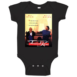 French Kiss 90s Retro Movie Fan Fan Baby One Piece French Kiss 90s Retro Movie Fan Fan Baby One Piece