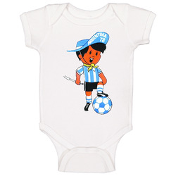 Gauchito Argentina 1978 World Cup Mascot Fan Baby One Piece Gauchito Argentina 1978 World Cup Mascot Fan Baby One Piece