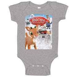 Rudolph The Red Nosed Reindeer 60s Kids Movies Worn Look Vintage Unisex Baby One Piece Rudolph The Red Nosed Reindeer 60s Kids Movies Worn Look Vintage Unisex Baby One Piece