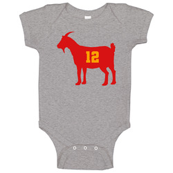 Tom Brady 12 Goat Tampa Bay Funny Football Fan Baby One Piece Tom Brady 12 Goat Tampa Bay Funny Football Fan Baby One Piece