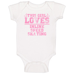 This Girl Thumbs Inline Speed Skating Favorite Sport Baby One Piece This Girl Thumbs Inline Speed Skating Favorite Sport Baby One Piece