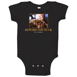 Howard The Duck Movie 80s Black Baby One Piece Howard The Duck Movie 80s Black Baby One Piece
